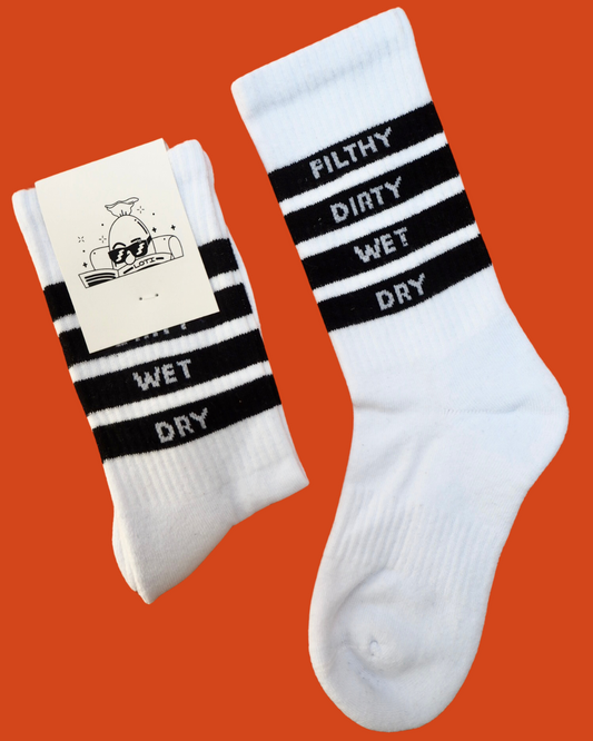 Filthy Dirty Wet Dry Martini Socks